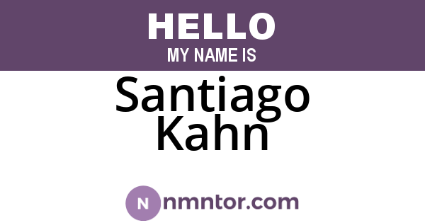 Santiago Kahn