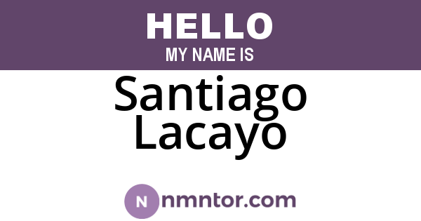 Santiago Lacayo