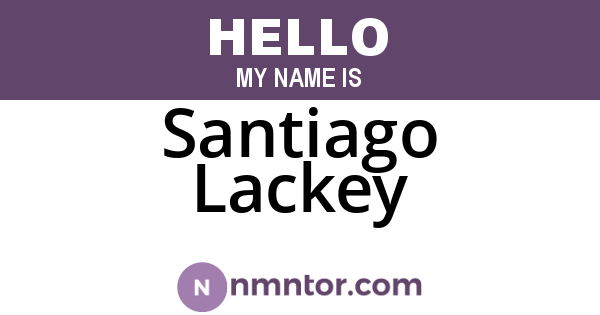 Santiago Lackey