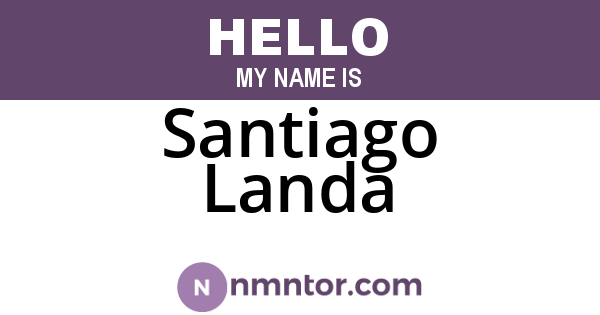 Santiago Landa