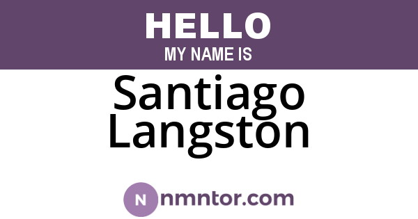 Santiago Langston