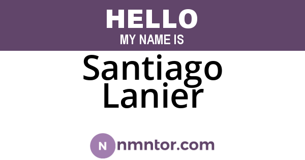 Santiago Lanier