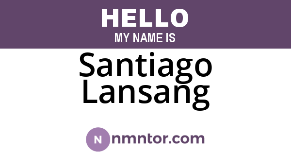 Santiago Lansang
