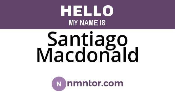 Santiago Macdonald