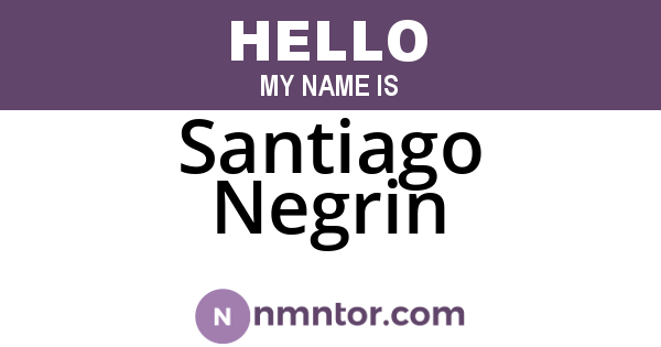 Santiago Negrin