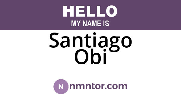 Santiago Obi