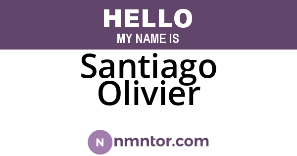 Santiago Olivier