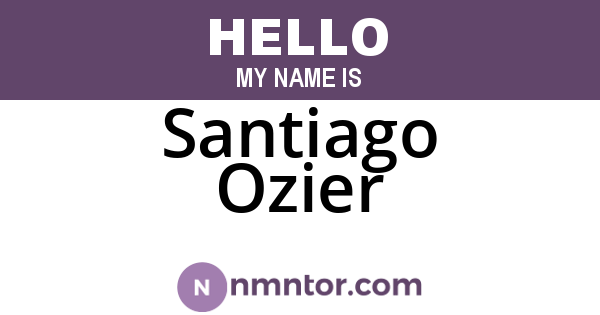 Santiago Ozier