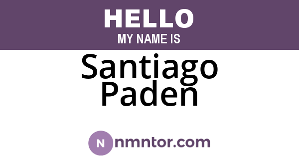 Santiago Paden