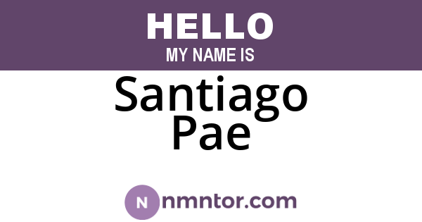Santiago Pae