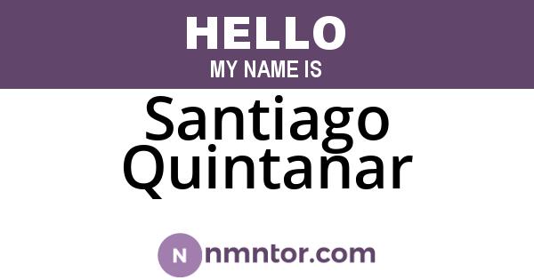 Santiago Quintanar