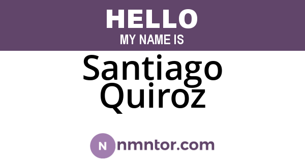 Santiago Quiroz