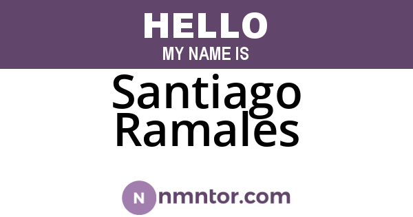Santiago Ramales
