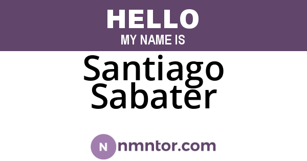 Santiago Sabater