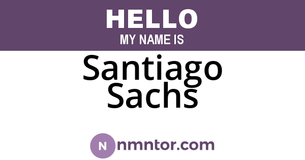 Santiago Sachs