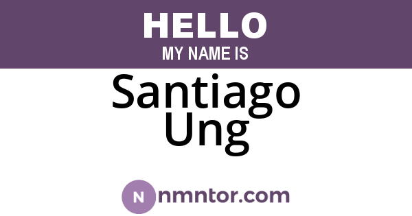 Santiago Ung