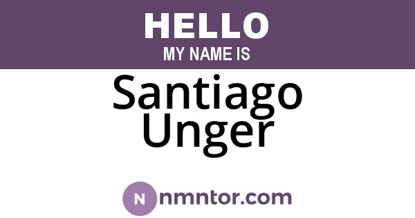 Santiago Unger