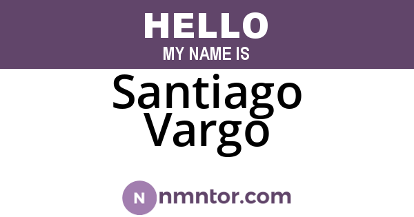 Santiago Vargo