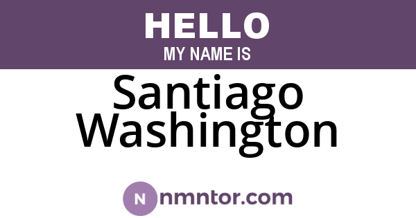 Santiago Washington