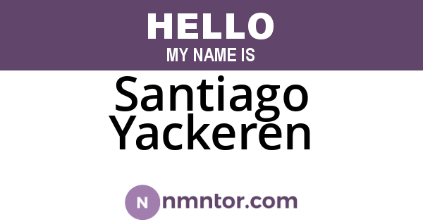Santiago Yackeren