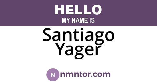 Santiago Yager