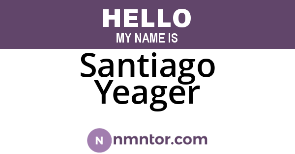Santiago Yeager