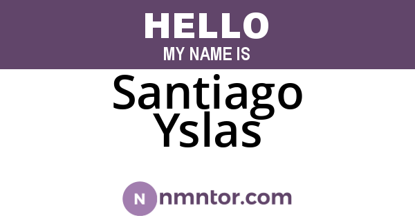 Santiago Yslas