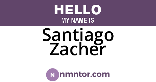 Santiago Zacher