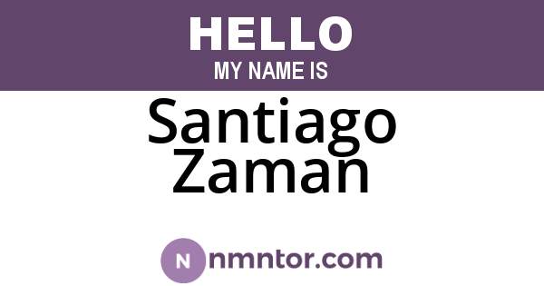 Santiago Zaman