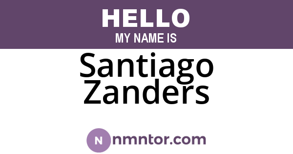 Santiago Zanders