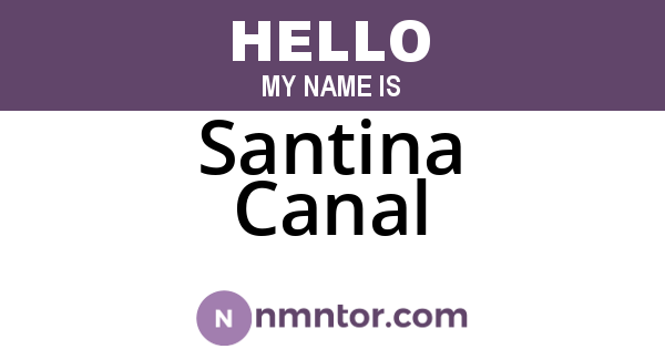 Santina Canal