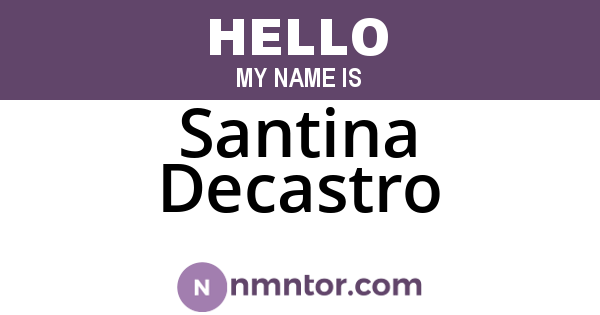 Santina Decastro