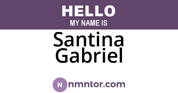 Santina Gabriel