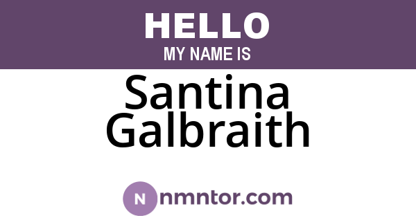 Santina Galbraith