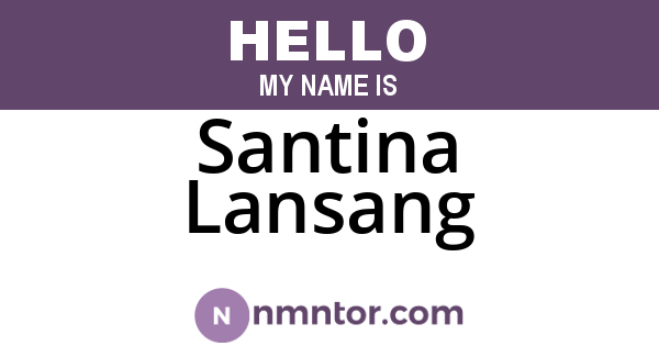 Santina Lansang