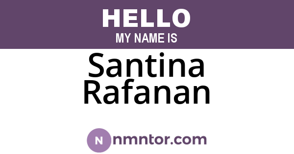 Santina Rafanan