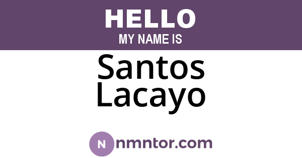 Santos Lacayo