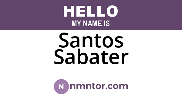 Santos Sabater