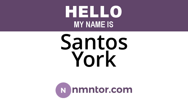 Santos York