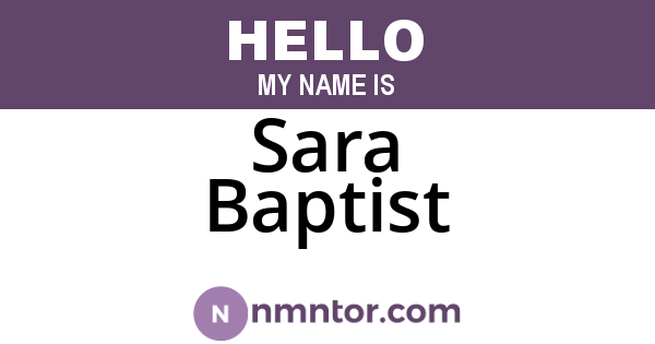 Sara Baptist