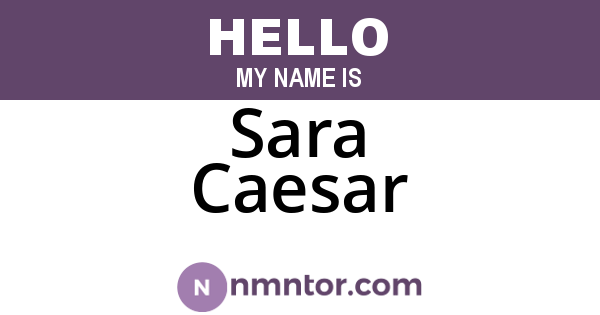 Sara Caesar