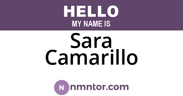 Sara Camarillo