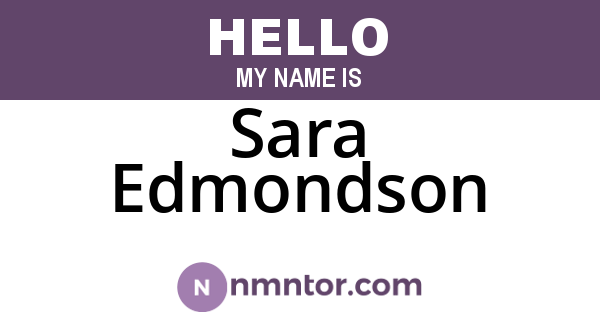 Sara Edmondson