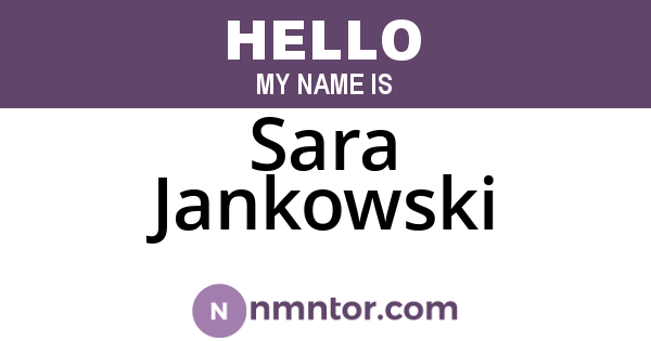 Sara Jankowski