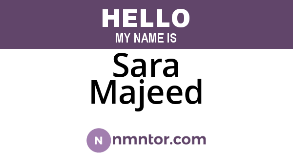 Sara Majeed