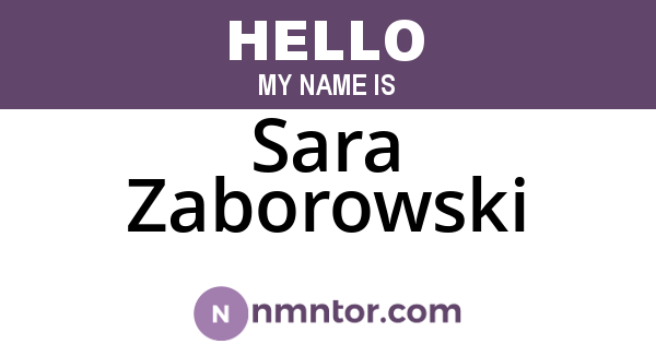 Sara Zaborowski