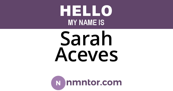 Sarah Aceves