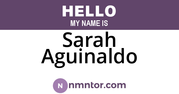 Sarah Aguinaldo