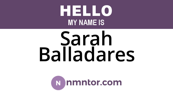 Sarah Balladares