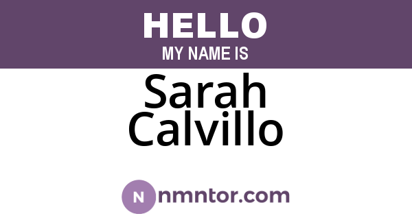 Sarah Calvillo